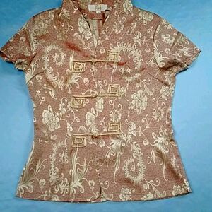 VTG, Chinese Asian Floral Blouses Size M